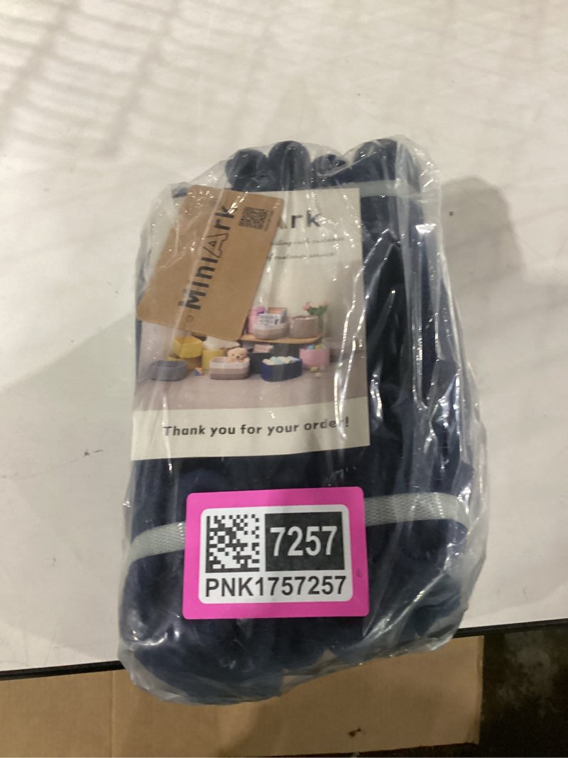 Condition photo showing Good Condition for small storage baskets for organizing | closet organizer bins | shelf toy basket | woven rope baskets | cube decorative box | shallow basket | 11.5x7.5x4.7” | 3 packs navy blue 3pcs-l11.5xw7.5xh4.7" navy blue