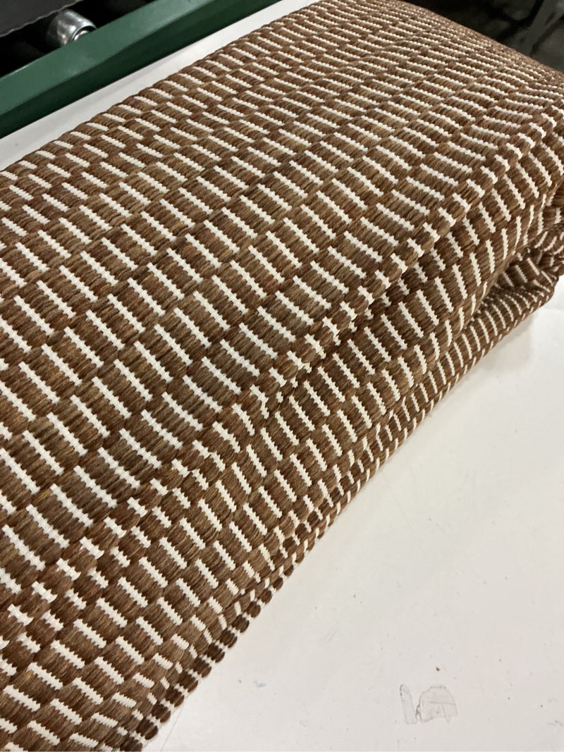 Condition photo showing As Is for boho rugs for living room 4'x6',machine washable area rug for bedroom,low-pile cotton indoor dining room rug,hand woven soft floor carpet for patio,nursery(tan)