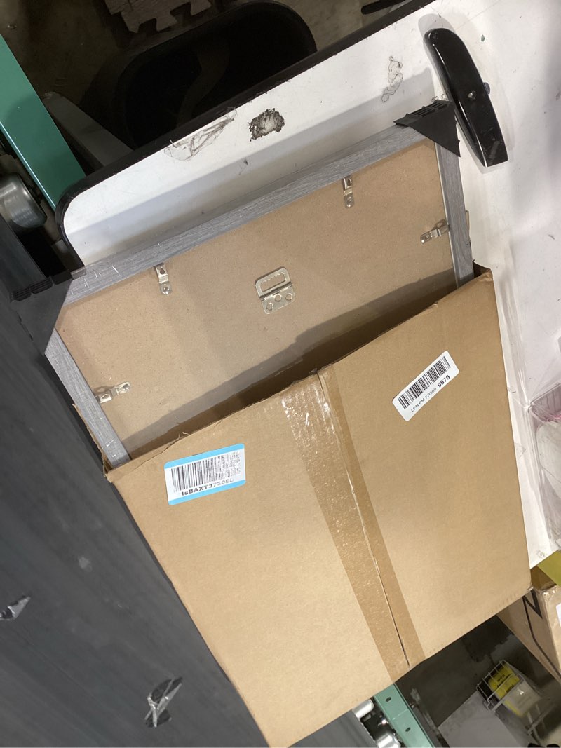 Condition photo showing Good Condition for 14x18 frame distressed gray, rustic 18x14 picture frame grey, art pic poster frame, 14 by 18 gallery family concert portrait photo frame anniversary/birthday/wedding/thank you/christmas gift rustic grey 14x18in