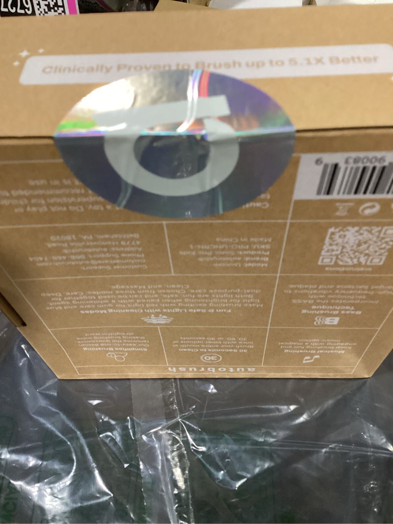 Condition photo showing New/Like New for autobrush kids electric toothbrush – only ada accepted u-shaped toothbrush, clinically proven up to 5.1x better cleaning, 30 seconds, full-mouth 360 coverage, led lights, music, ages 3-5, dinosaur 1 count (pack of 1) dinosaur ages 3-5