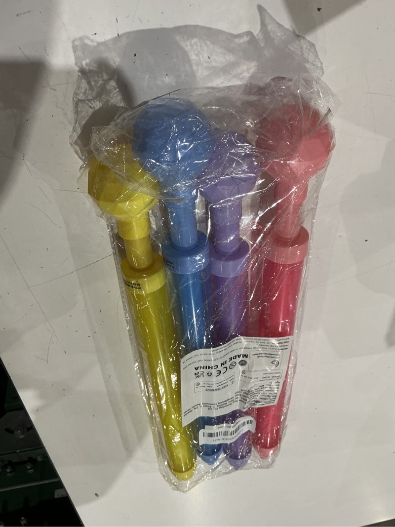 Condition photo showing As Is for 4 pack water gun wide spray water squirt gun for kids adults, sparkle burst spray water blasters for kids ages 4-12, water shooters for pool toy swimming beach backyard outdoor party favors