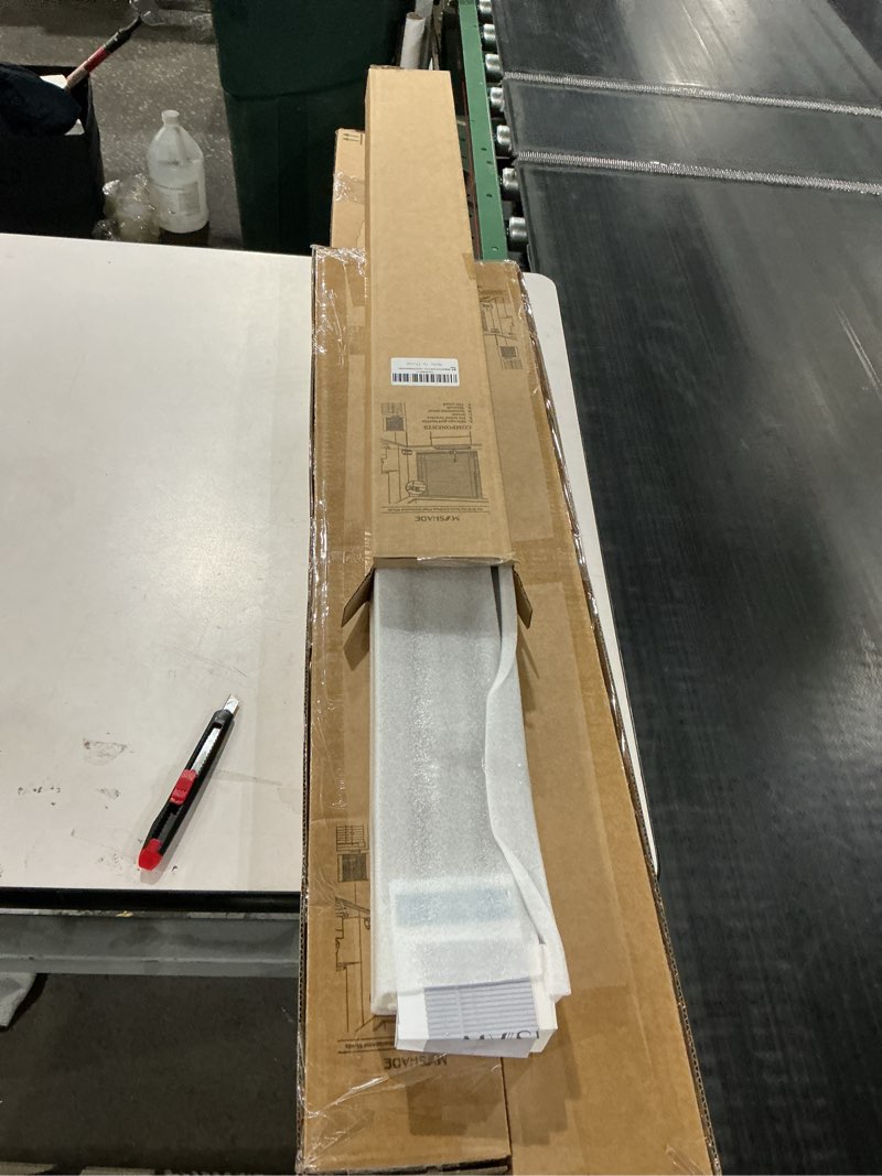 Condition photo showing New/Like New for MYshade No-Drill Cordless Horizontal Mini Blinds – 31.5" W x 64" H Tool-Free Inside Mount Window Blinds with 1" Vinyl Slats, Light Filtering & Privacy, Child & Pet Safe, Gray Cordless-gray 31.5" W x 64" H