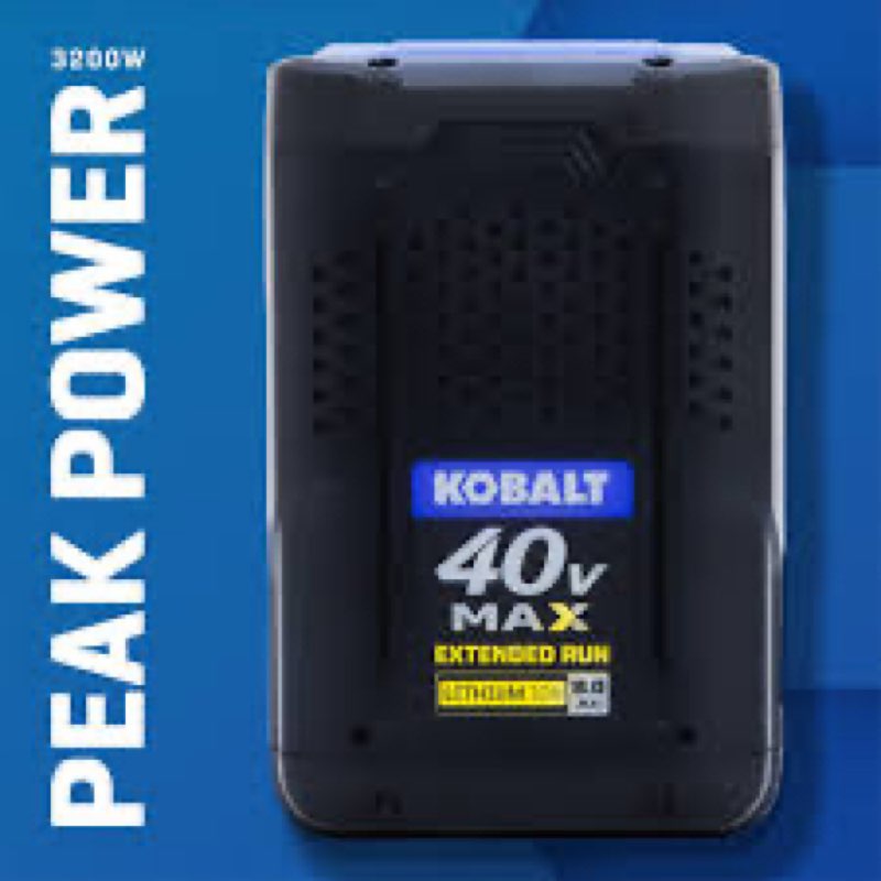 kobalt 40v max ultimate output lithium-ion battery, model kb 540c-06 