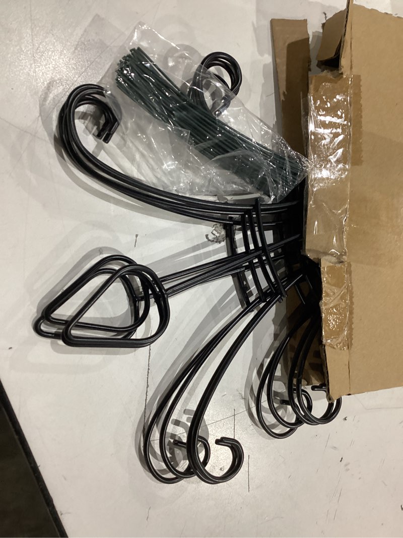 Condition photo showing Good Condition for 4 pack metal small plant trellis for potted plants?metal indoor plant trellis for climbing plants?black mini trellis support with 5-prong base & 50 ties, for pothos hoya ivy, gift for plant lovers