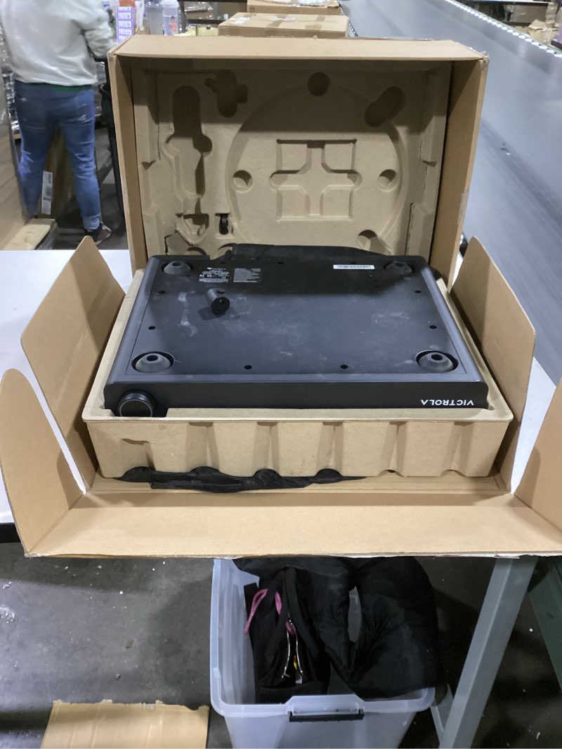 Condition photo showing As Is for Victrola Stream Onyx - Wi-Fi Streaming 2-Speed Turntable with Bluetooth Output, Works with Sonos, UPnP Wi-Fi Streaming, Roon Ready Relay, Premium Moving Magnet Cartridge and Aluminum Tonearm (Black) Onyx Stream (works with Sonos)