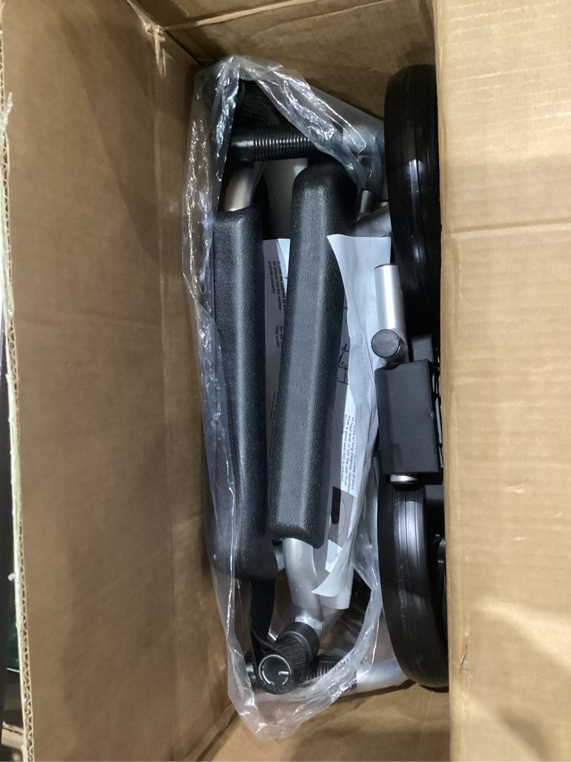 Condition photo showing Good Condition for Shower Chair with Wheels 4 in 1 Folding Padded Bedside Commode Wheelchair Height Adjustable Detachable Bucket with Wheels Lifting Armrests Flip-up Footrest for Elderly Disabled (Black)