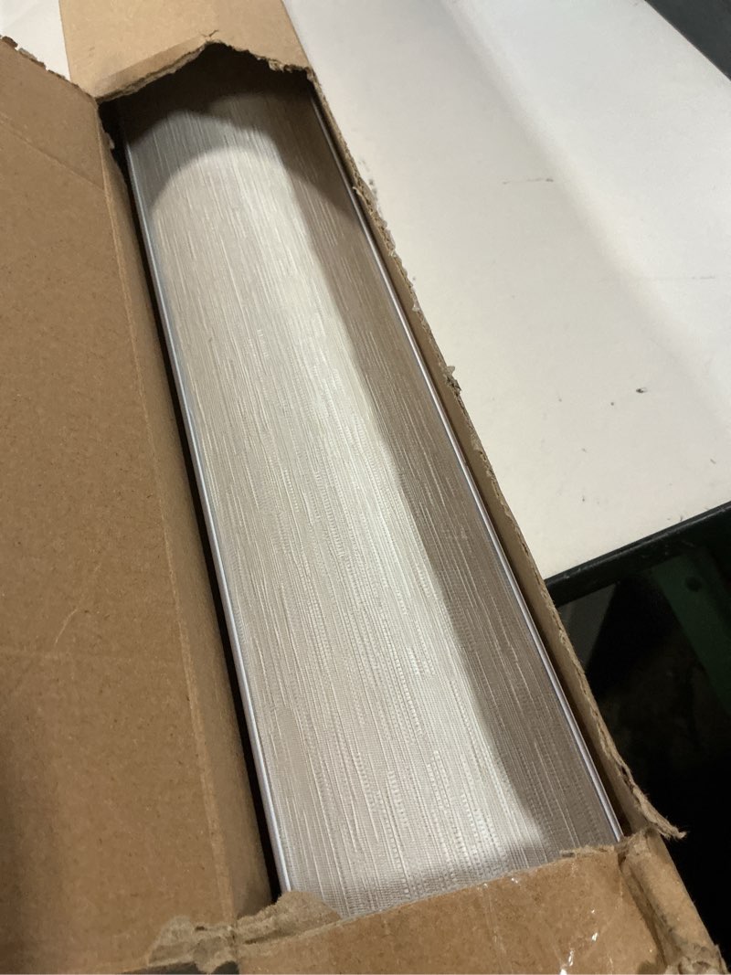 Condition photo showing As Is for joydeco natural woven roller shades for indoor windows, cordless blackout blinds with curved valance, thermal insulated uv protection privacy window shades for home and office (beige,22" w x 64" h) beige 22"w x 64"h
