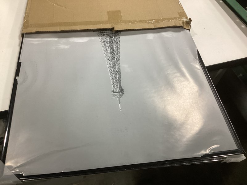 Condition photo showing As Is for upsimples 20x30 Picture Frame Black 3 Pack, Scratch-Proof Poster Frames 20 x 30 for Photo Gallery - Slide-In Strips, Horizontal or Vertical Wall Mounting Black 20x30