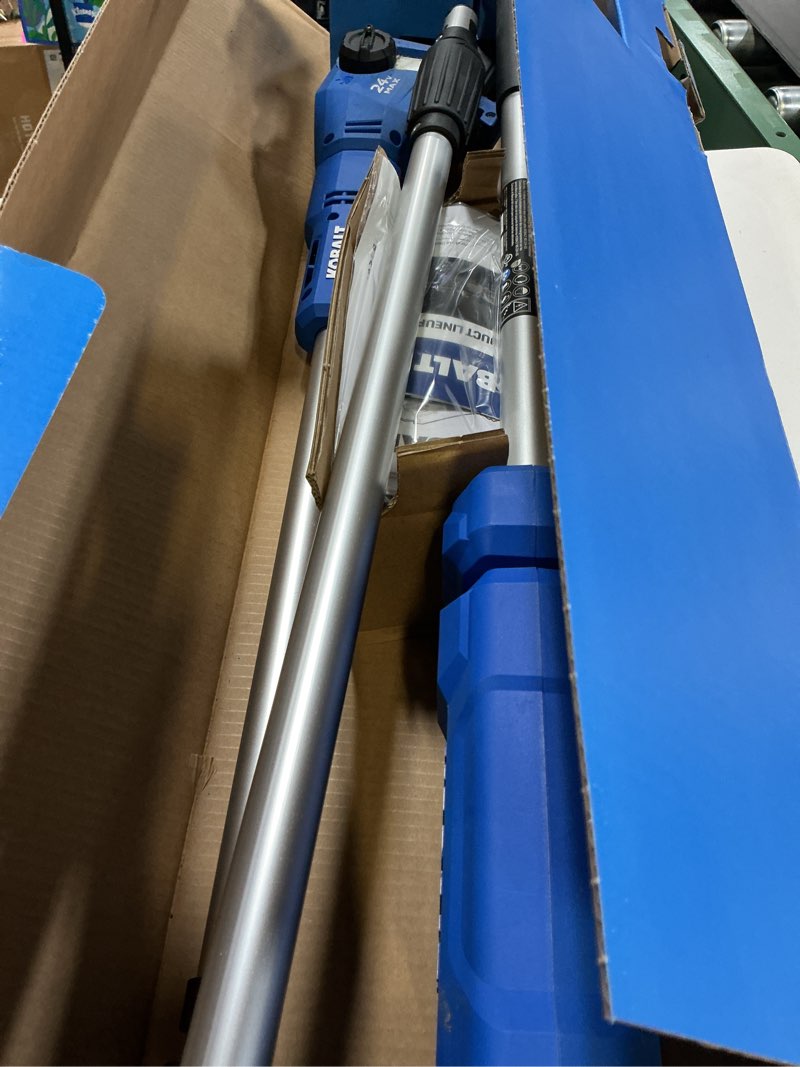 Condition photo showing As Is for kobalt 24-volt 8-in 2 ah pole saw (battery and charger included)