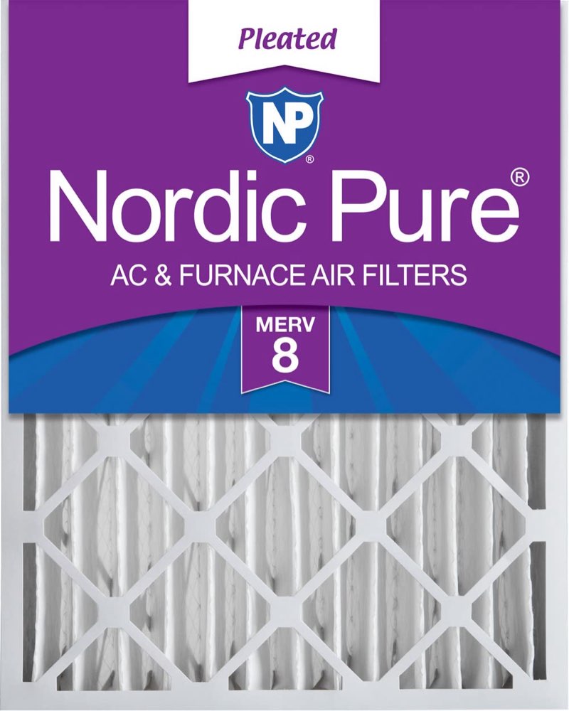 Nordic Pure Pleated + Carbon AC & Furnace Air Fil 16x20x1