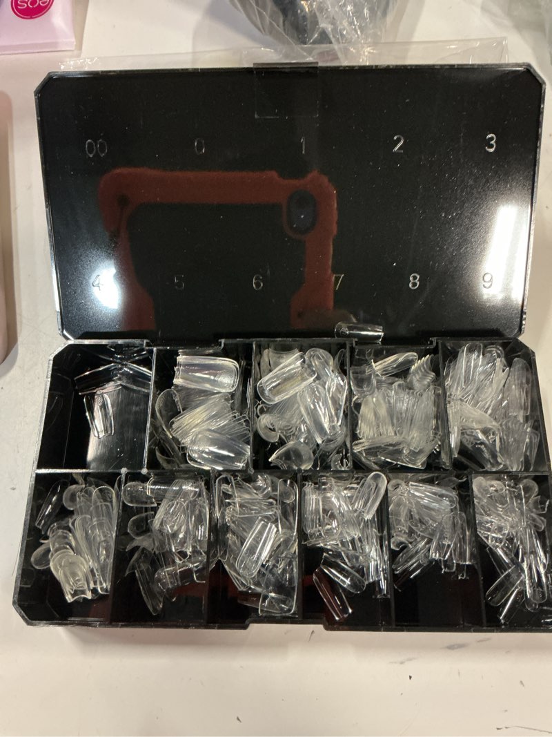 Condition photo showing New/Like New for Aprés Gel-X® Natural Square Long Tip Box | 500pc Gel-X Tips, 11 Sizes 00-9, Premium Quality
