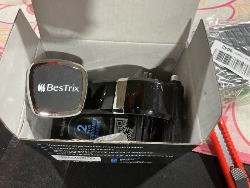 Condition photo showing As Is for BESTRIX Phone Holder for Car, Magnetic Car Phone Mount | Dashboard Car Phone Holder Compatible with iPhone 15, 14,13,12,11Pro,Xr,XS Pro MAX Galaxy S24 23 22 21 20 Ultra Note S8 S9 S10 & All Smartphone Black