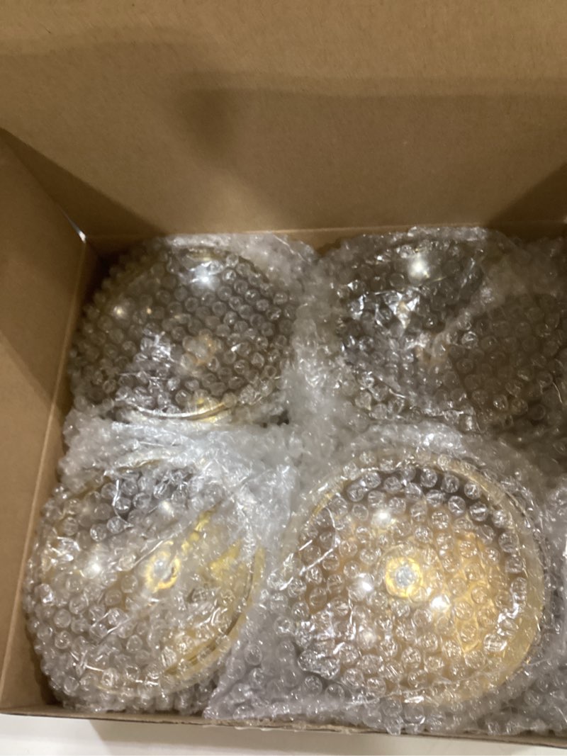 Condition photo showing Good Condition for 4 pcs ramadan trays with lid metal gold eid mubarak tray ramadan plate ramadan decorations ramadan food storage container for serving cookie candy pastry dessert eid party(classic)