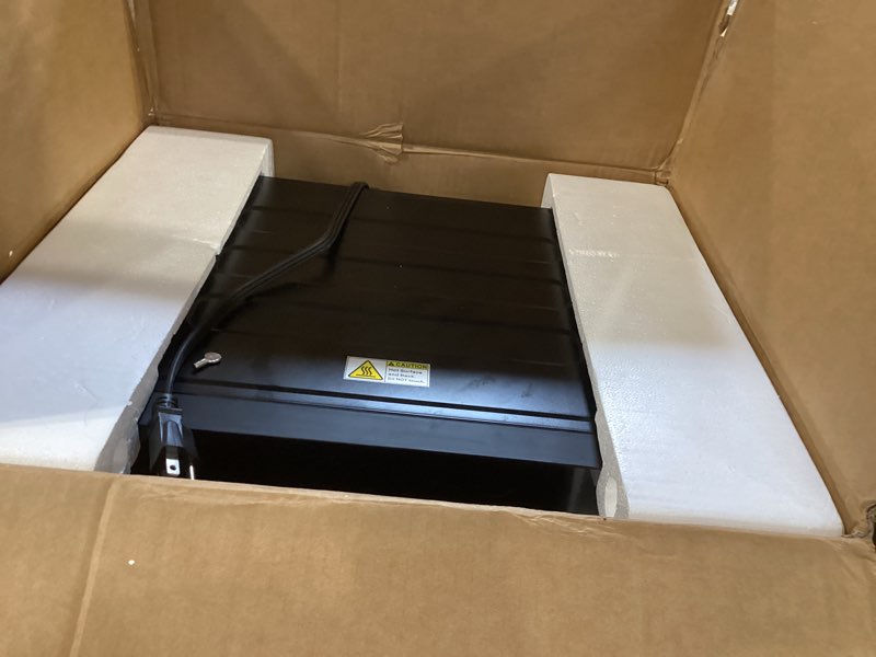 Condition photo showing As Is for beelicious 32qt extra large air fryer, 19-in-1 air fryer toaster oven combo with rotisserie and dehydrator, digital convection oven countertop airfryer fit 13" pizza, 6 accessories, 1800w, black