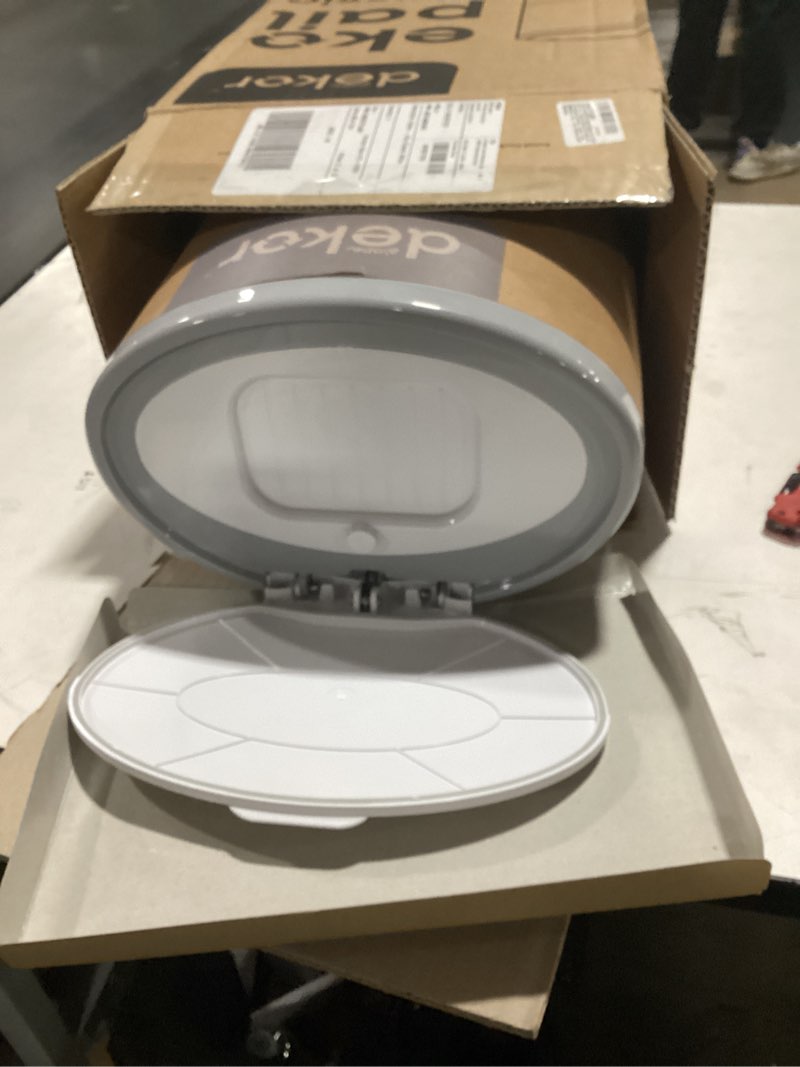 Condition photo showing New/Like New for Diaper Dekor EKO Classic Diaper Pail, White | ONLY Eco-Friendly Diaper Pail Made with 70% Recycled Materials | Hands-Free: Step–Drop–Done | Cost-Effective Refill System Eko White