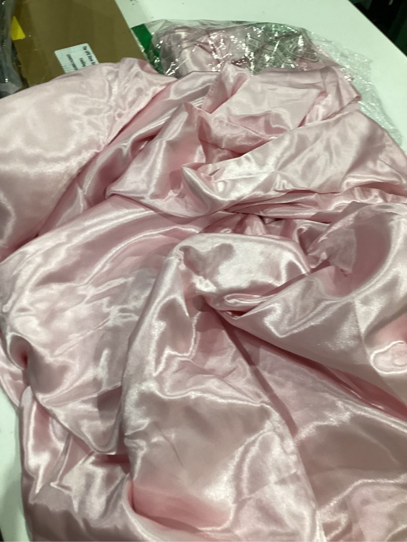 Condition photo showing As Is for twin satin bed sheets set super quality high thread counts easy care and breathable satin sheet set & pillowcase fits mattress upto
