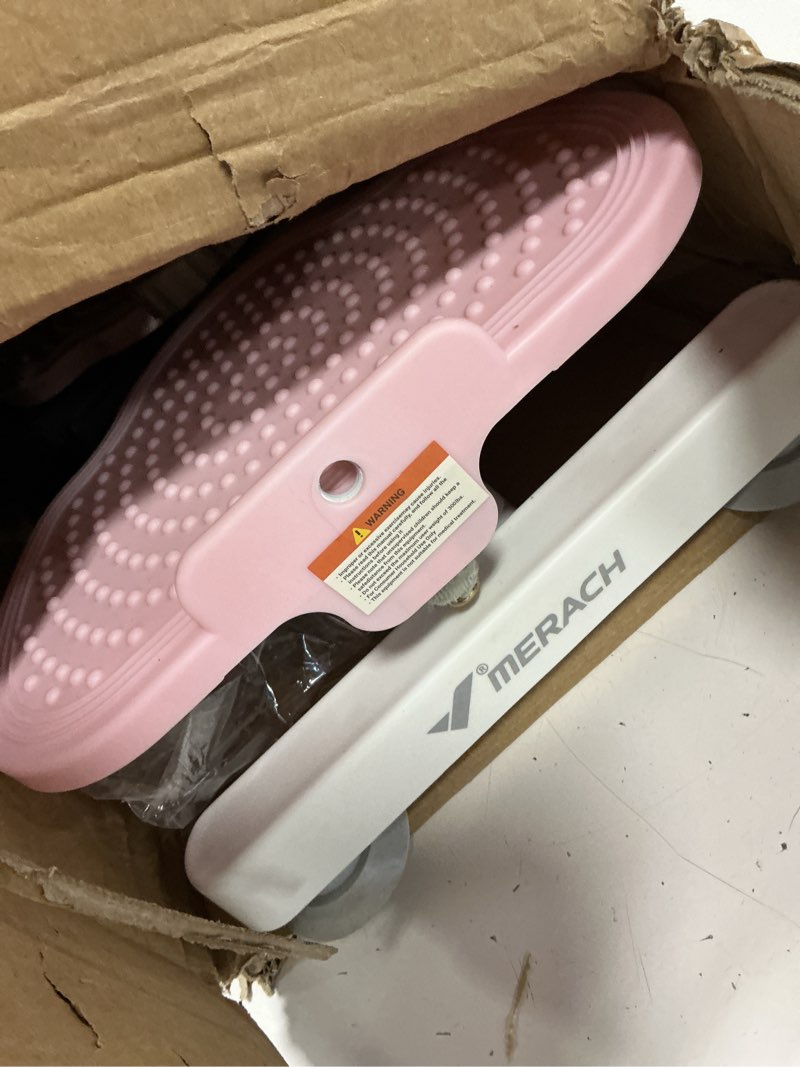 Condition photo showing Good Condition for merach waist twister machine exercise, ab twist board with 300 lbs weight capacity, abs workout for slim waist and core ab exercise, noiseless home gym equipment for women men pink