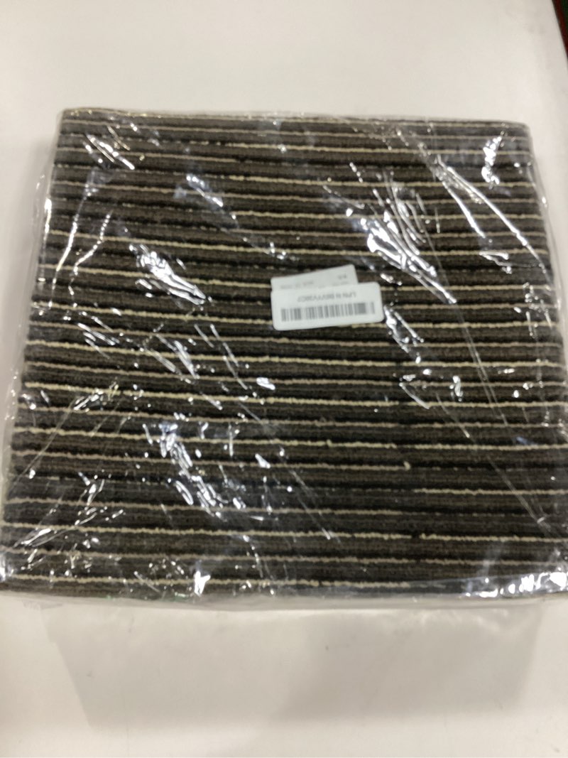 Condition photo showing Good Condition for 10 Carpet Tiles Peel and Stick, 12” x 12” Self Adhesive Carpet Floor Tile, Anti-Slip Reusable Square