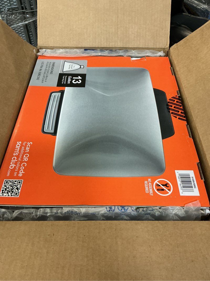 Condition photo showing New/Like New for tramontina 13 gal step trash can stainless steel
