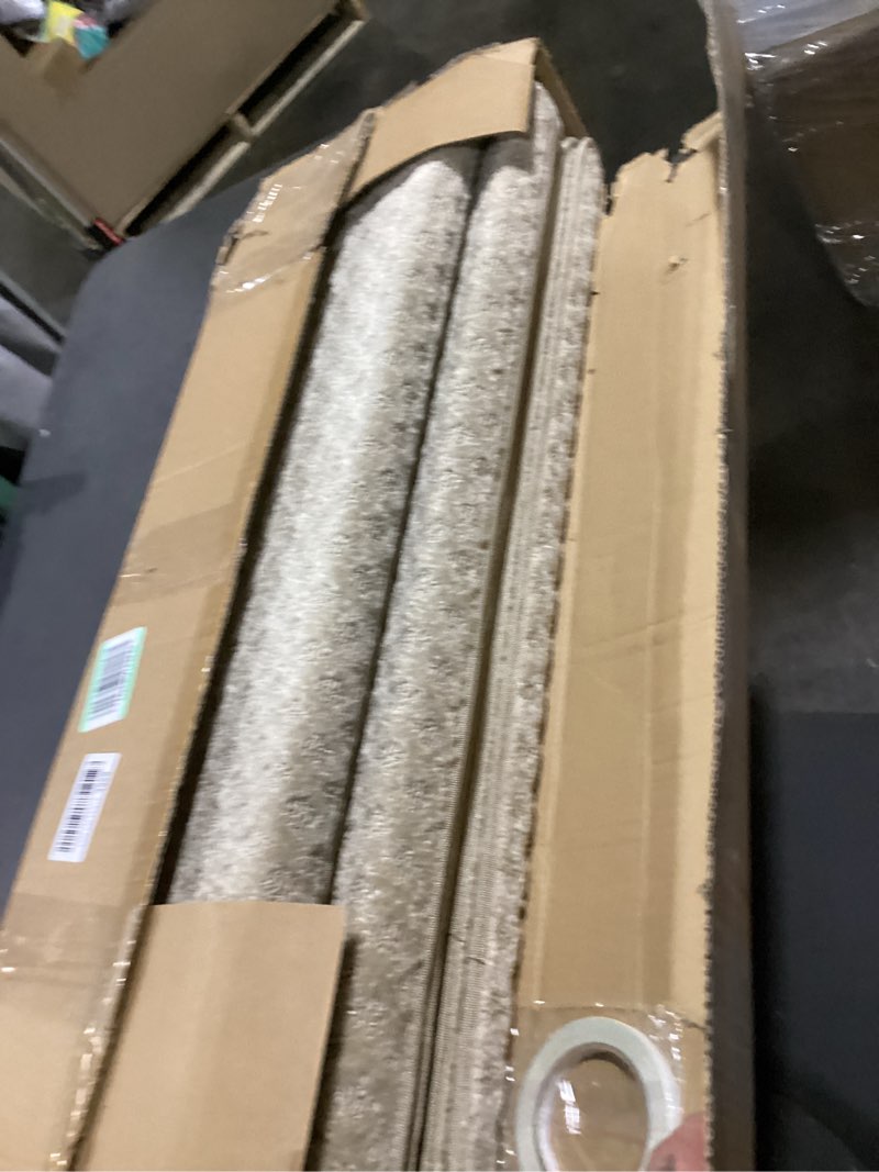 Condition photo showing Good Condition for bullnose stair treads non slip 9.5" x 30", 2 pcs carpet stair treads for wooden steps indoor with edge protection, reusable peel and stick tpu backing stair runner rugs - diamond pattern beige beige (diamond pattern) 9.5*30 inch 2