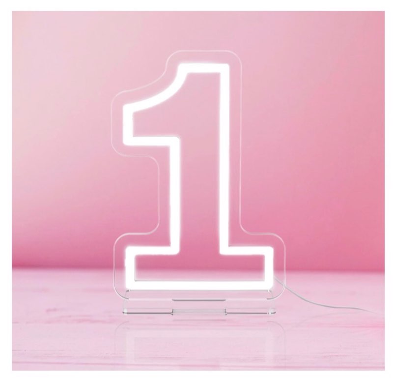 Led neon number 1