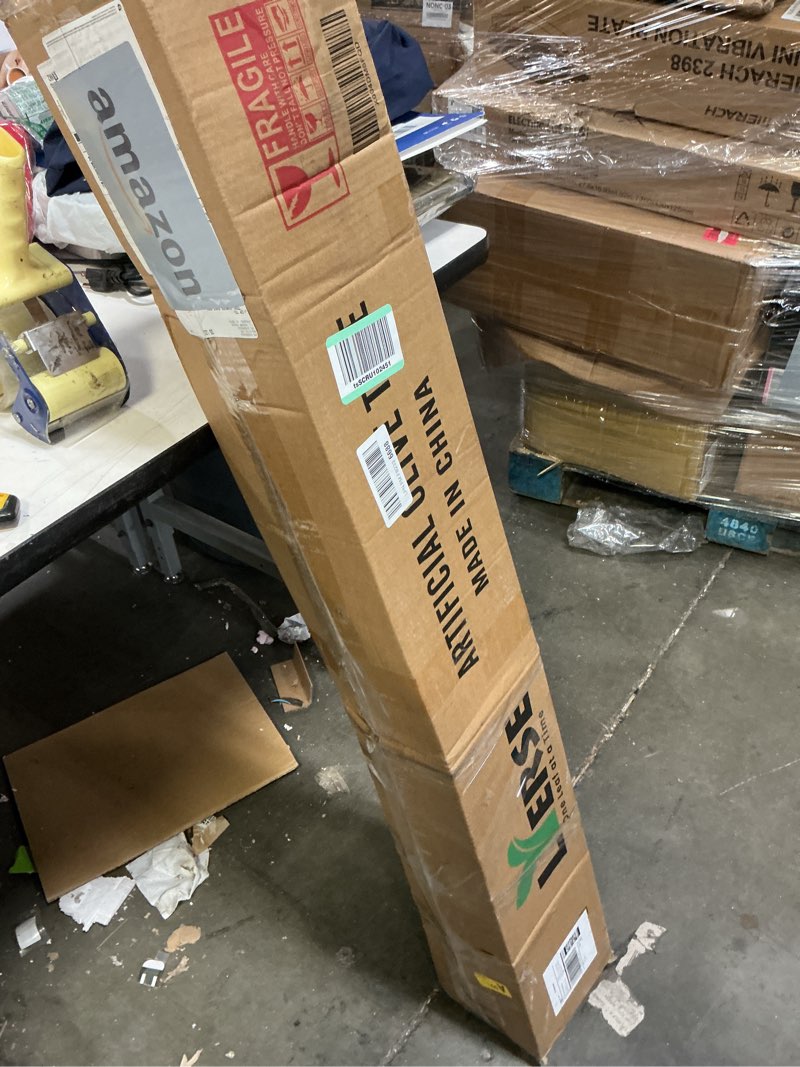 Condition photo showing As Is for Olive Trees Artificial Indoor - Faux Olive Tree 7ft with Large Olive Branches and Lifelike Fruits - Fake Olive Tree for Modern Home Office House Living Room Decor