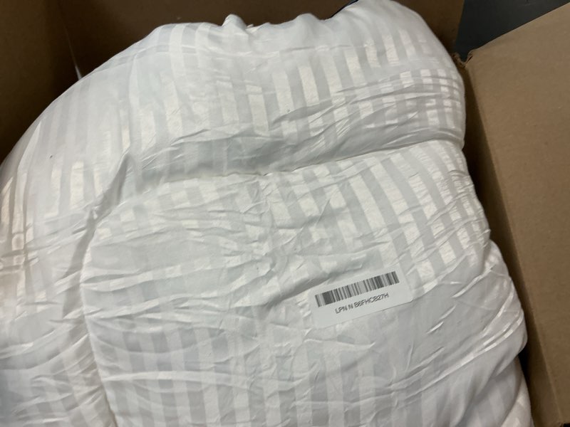 Condition photo showing As Is for bedlore queen mattress topper, thick pillow top bed cover for back pain relief, soft mattress pad with deep pockets 6-18 inch