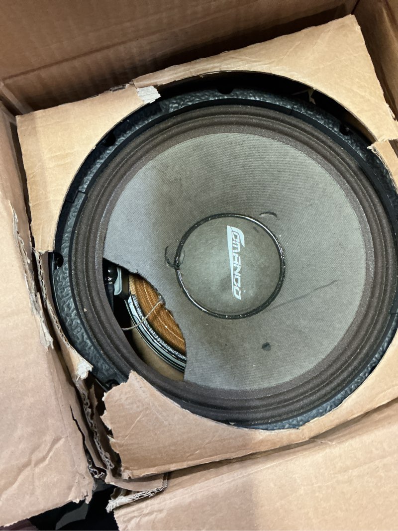 Condition photo showing As Is for eighteen sound 18 10mb600-8 10-inch woofer mid bass transducer compact 2-way reflex enclosure midbas