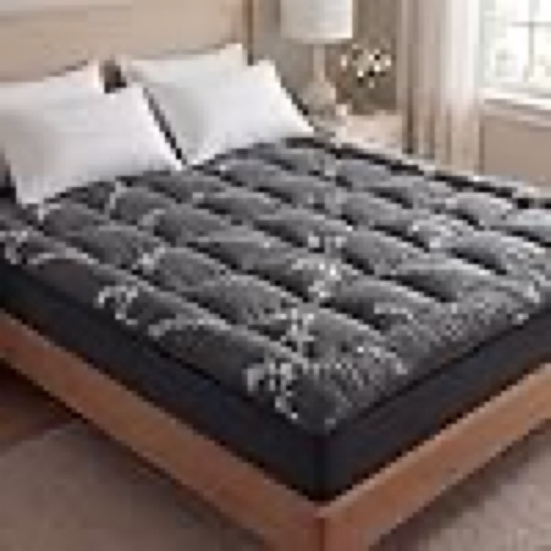 Similarly )))))))Premium Quilted 1000gsm Luxury Extra Thick Mattress Topper, Deep Pocket Pillow Top Mattress Pad Fits 8-21 Inch Beds, Machine Washable Bed Cover (Bamboo Cooling - Black, King