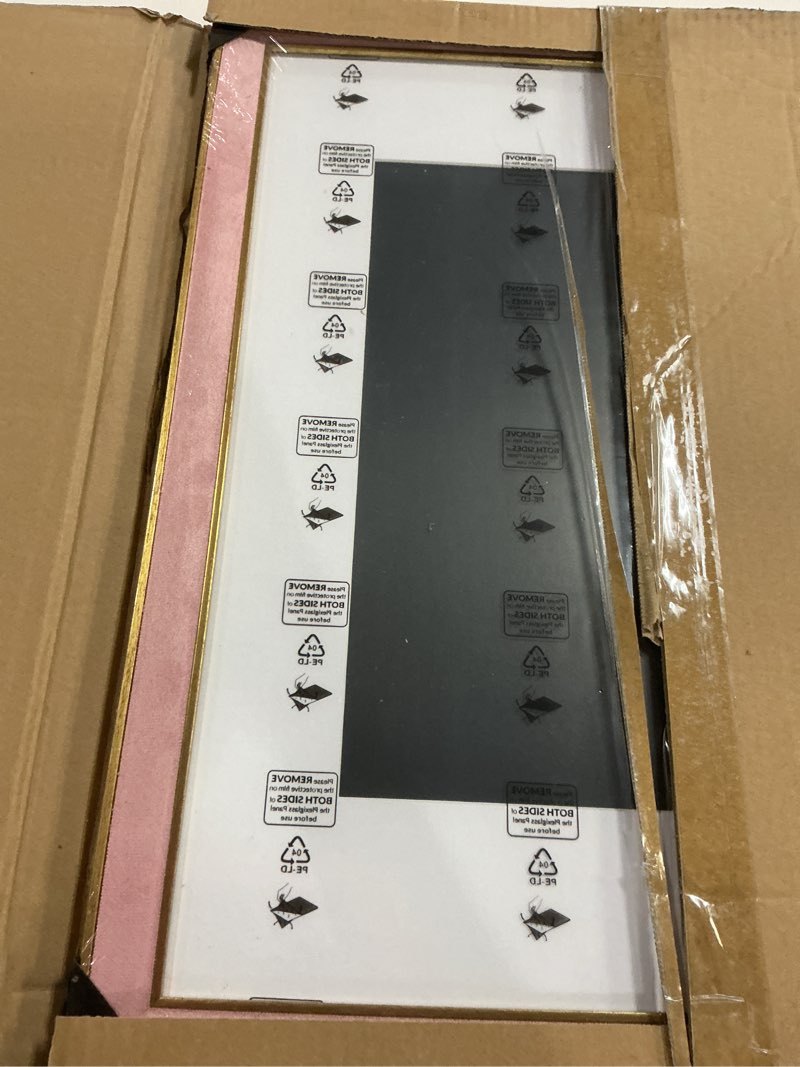 Condition photo showing New/Like New for suede 16x20 frame - single frame, christmas elegant pink 16 x 20 poster frame with mat for 11x14, 16x20 picture frames for artwork, puzzles, photos and movie posters pink 16" x 20" / 11" x 14" mat