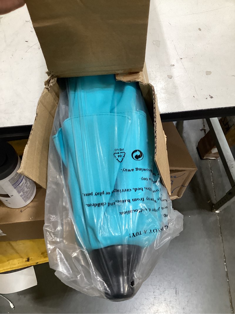 Condition photo showing New/Like New for tempera striped patio umbrellas outdoor table market umbrellas with crank & pust button tilt|auto-tilt, 8 steel ribs, high color-fastness canopy 9ft push-button-tilt turquoise
