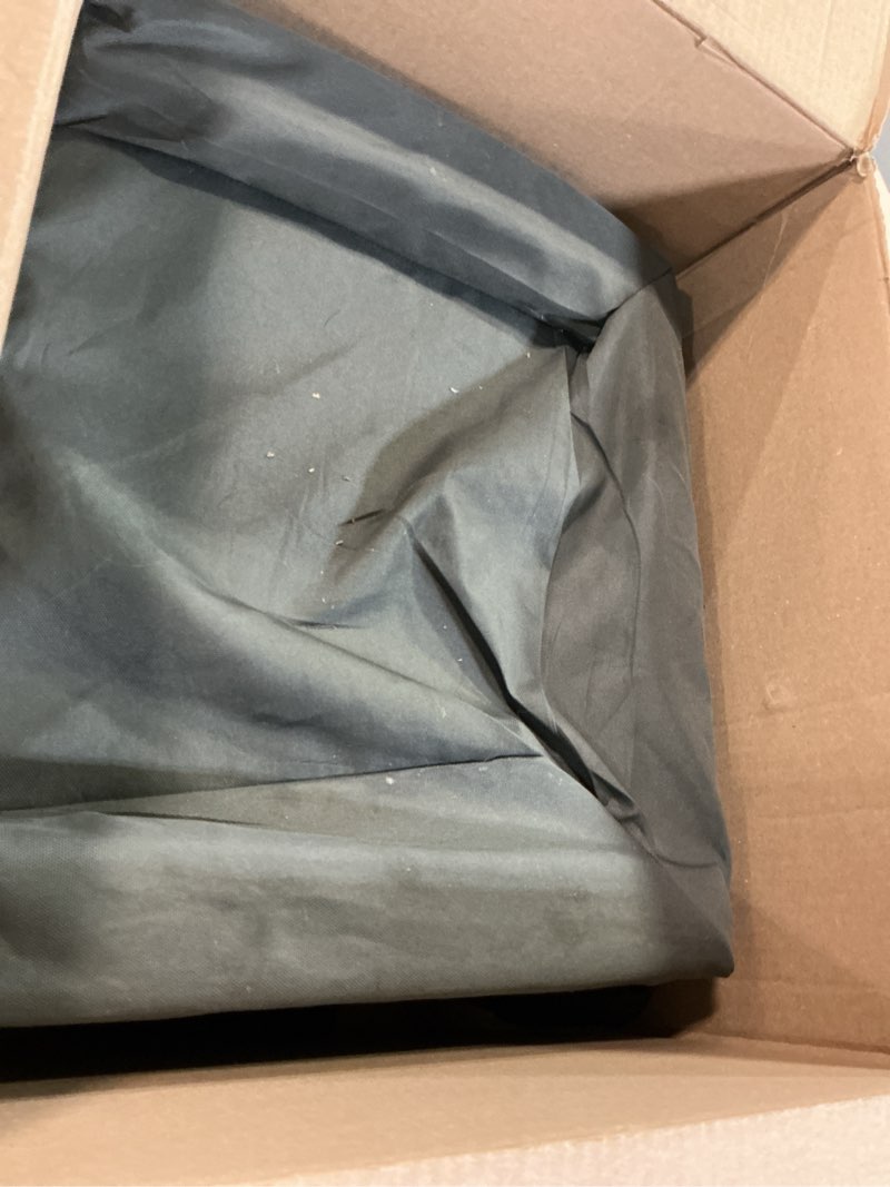 Condition photo showing As Is for ajustable height booster seat cushion for dining table with safety buckle, 16.1"x14.1"x7.8" grey 2-layer foam cushion with hook & loop design non-slip base portable for kitchen chair & trave