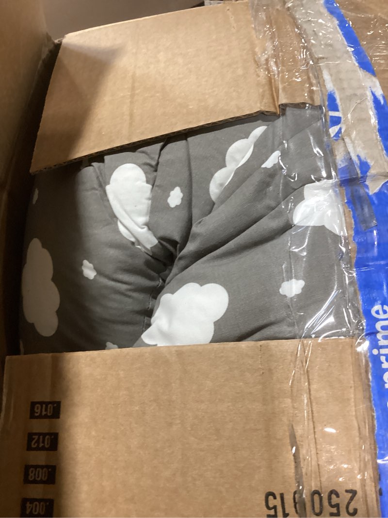 Condition photo showing As Is for momcozy original nursing pillow for breastfeeding-pioneering safety fence- wider feeding pillows for more support for mom & baby- easier nursing & hand free- fit for all, removable cotton cover grey