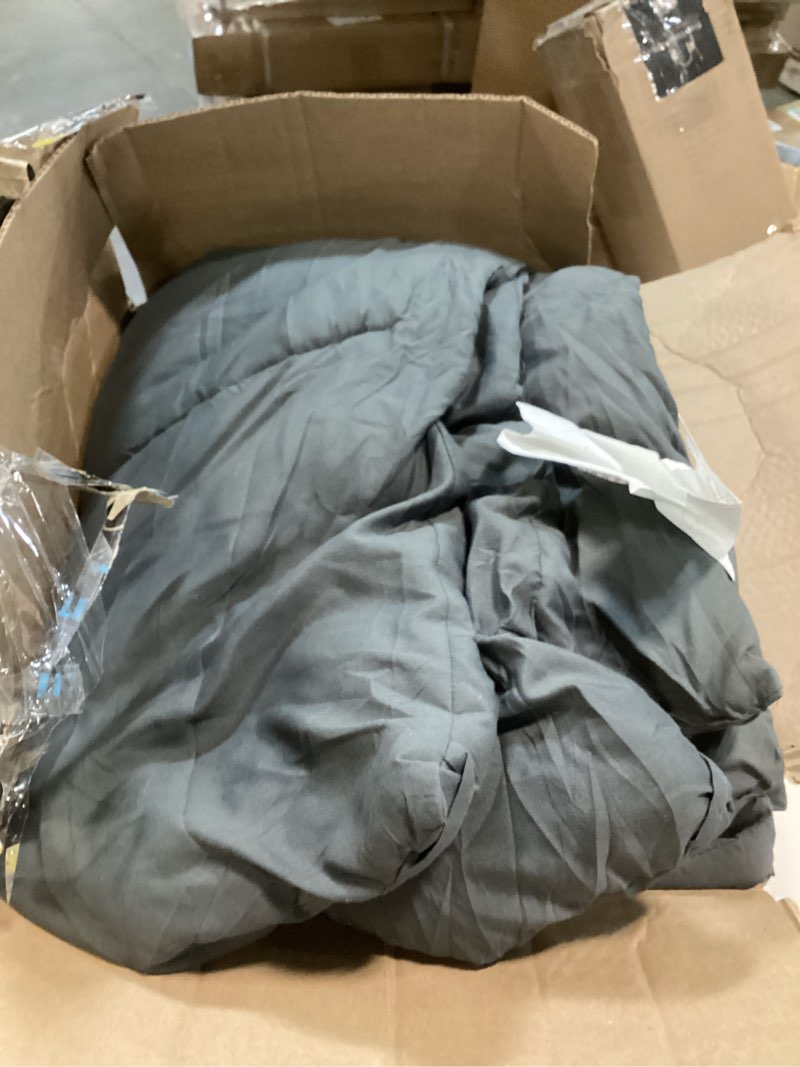 Condition photo showing Good Condition for HYLEORY All Season Queen Size Bed Comforter - Cooling Down Alternative Quilted Duvet Insert with Corner Tabs - Winter Warm - Machine Washable - Dark Grey Dark Grey Queen?88*88?