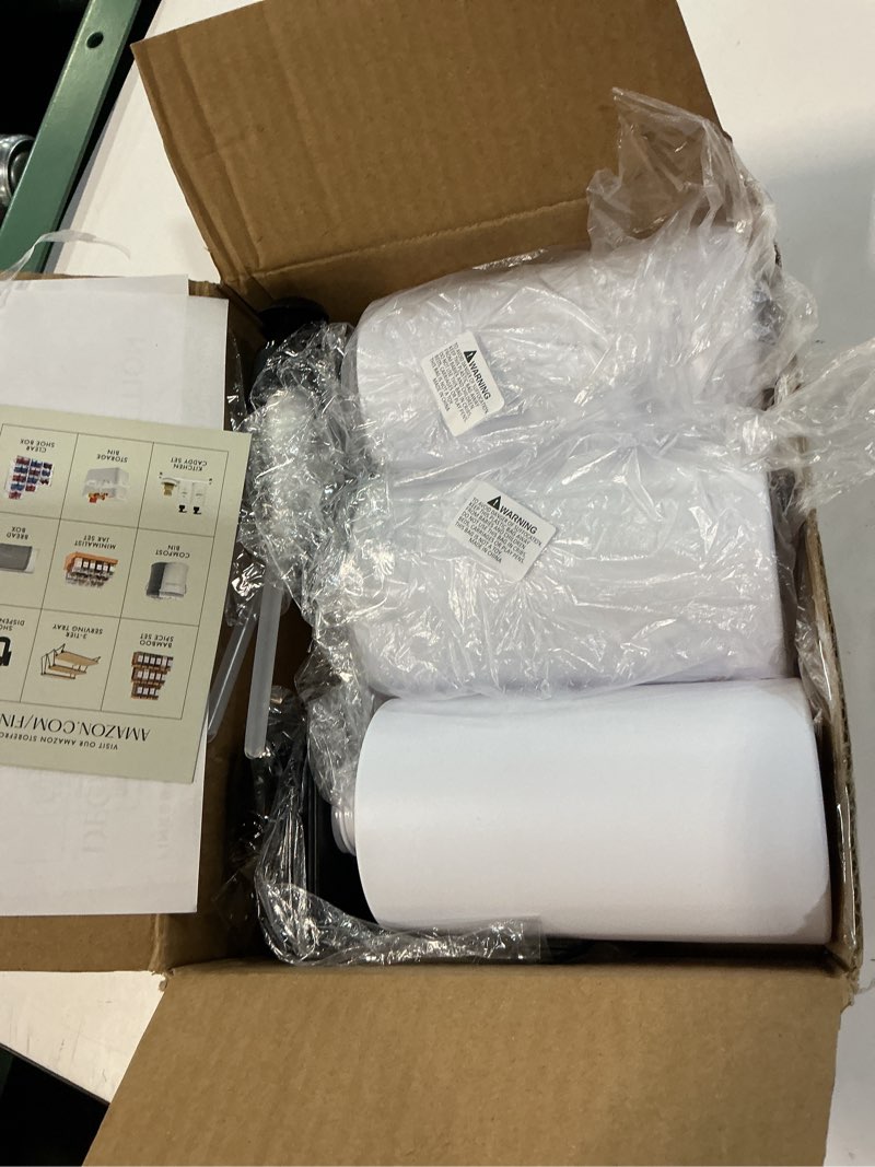 Condition photo showing Good Condition for no drill wall mount shampoo and conditioner dispenser for shower gel body wash soap bottle container white refillable 3 chamber bottle, plastic bathroom shampoo dispenser for shower set wall mounted minimalist white