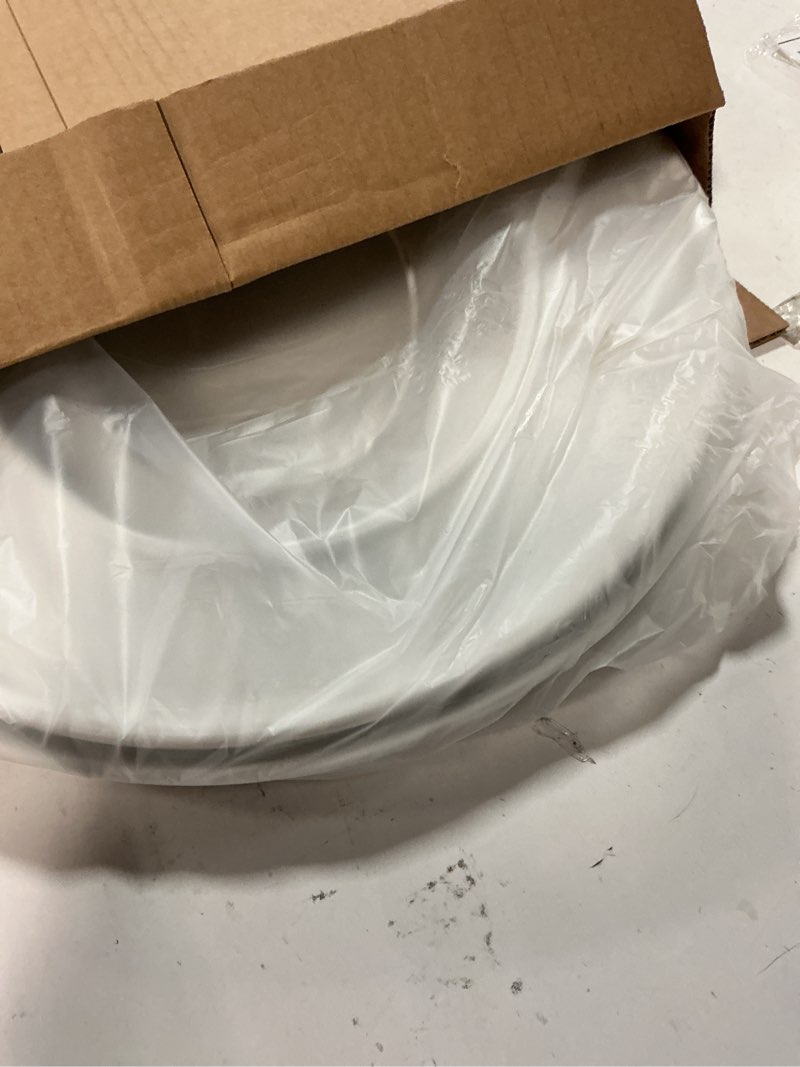 Condition photo showing As Is for Little2Big Toilet Seat with Built-In Potty Training Seat, Slow Close, Durable Plastic, Made in USA, ROUND, White