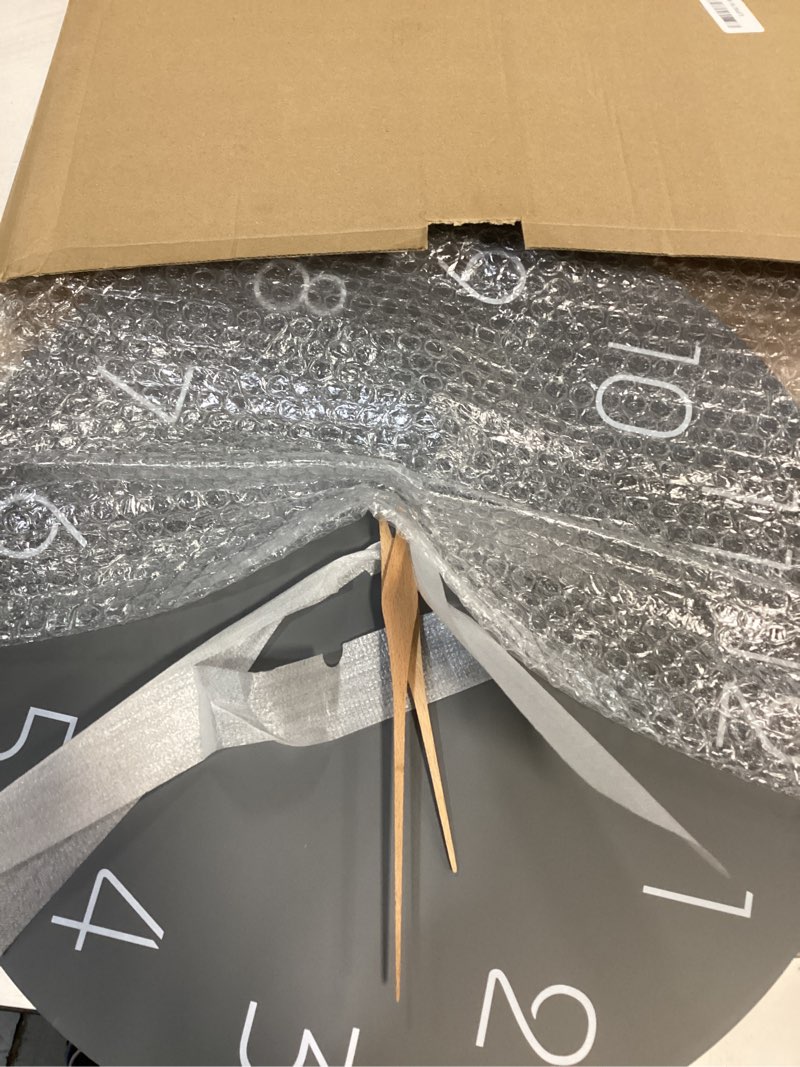 Condition photo showing New/Like New for Mosewa Large Wall Clock 16 Inch Gray Modern Silent Non Ticking Battery Operated Decorative for Bedroom Bathroom Living Room Kitchen Home Office Hotel 16 Inch C_gray