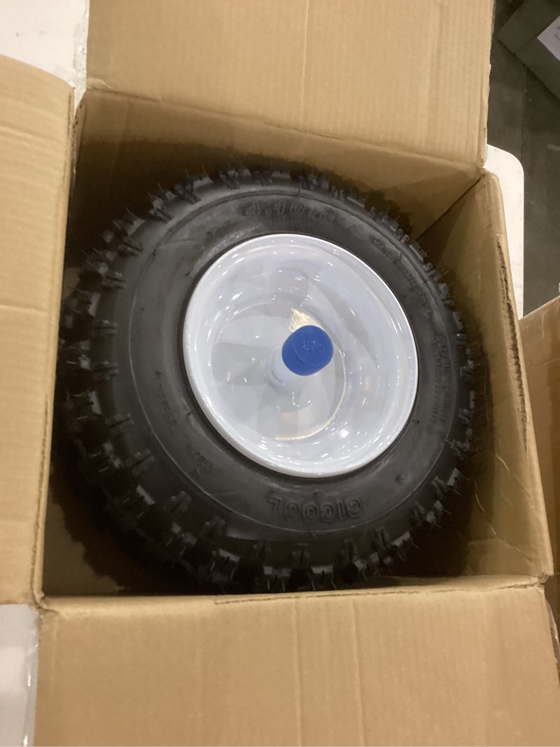 Condition photo showing As Is for 13x4.10-6 Snowblower Tire, Ariens 07101238, 13" x4.10-6 Snow Blower Tubeless Tire and Assemblies