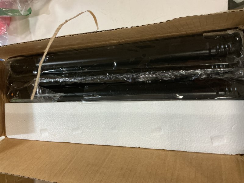 Condition photo showing New/Like New for YaFex Curtain Rods 32-144 Inch, Heavy Duty 1 Inch Adjustable Curtain Rod for Windows, Black Extra Long Window Treatment Rods, Modern Design, Easy Installation 32" to 144" Black
