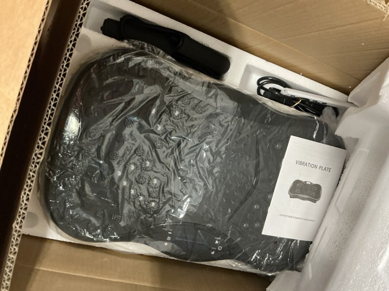 Condition photo showing Good Condition for Vibration Plate Exercise Machine, Lymphatic Drainage Machine for Weight Loss, Lymphatic Drainage & Muscle Recovery, Multiple Speeds with Bluetooth & Remote, Max User Weight 330lbs Pure Black