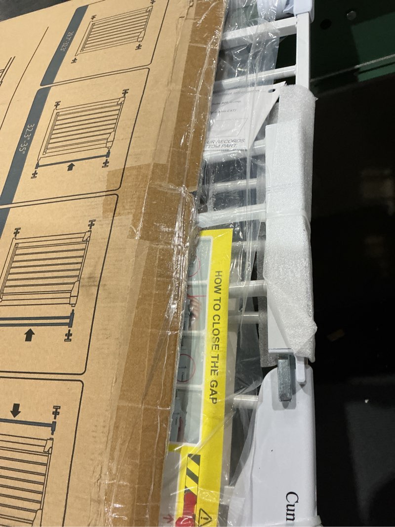 Condition photo showing Good Condition for cumbor 30-40.6 in baby gate for stairs and doorways, dog gate indoor white | mom's choice awards winner, auto close, double lock, safety child gate for toddlers & pets, pressure or hardware mounted