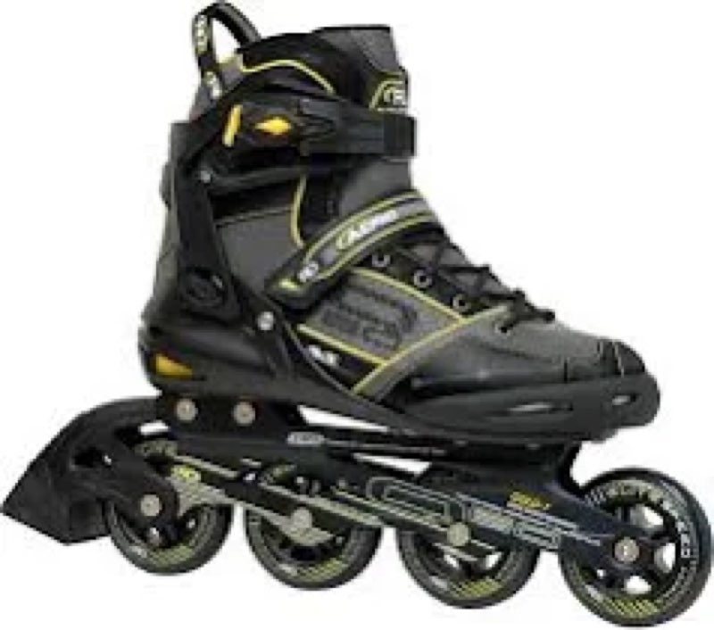 roller derby aerio q-60 men's inline skates, black/gold, size 11