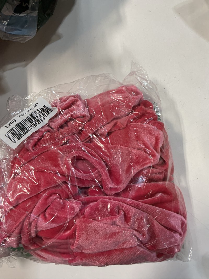 Condition photo showing New/Like New for Arshiner Girls Dress Long Sleeve Ruffled Hem Casual Velvet Dress with Pockets 5-14 Years 13-14 Years Rose Red