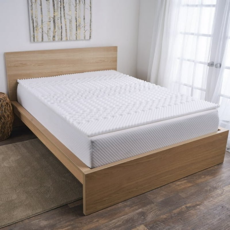 mainstays 1.25" 7-zone mattress topper, twin/twin-xl