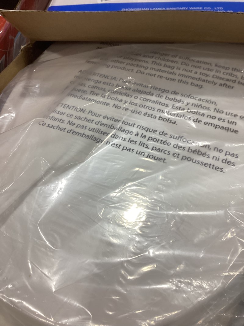 Condition photo showing Good Condition for wssrogy toilet seat elongated with slow close hinges, four bumpers never loosen and easily remove, two sets of parts, plastic, white elongated white - adult seat