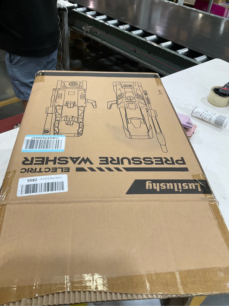 Condition photo showing Good Condition for Pressure Washer, Power Washer with 4 Nozzles and Foam Cannon, High Pressure Cleaning Machine for Cars, Driveways, Fences, Patios, Home Cleaning, Green