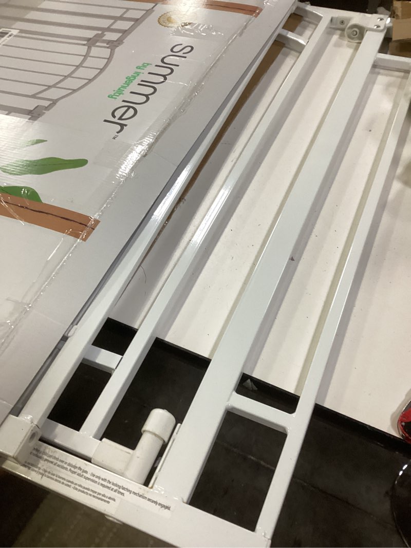 Condition photo showing Good Condition for Ingenuity Decorative Extra Tall Baby Gate & Dog Gate, 28.5"-48" Wide, 36" Tall, Hardware or Pressure Mounted, Install on Top or Bottom of Stairs, Banister, or Doorway - White