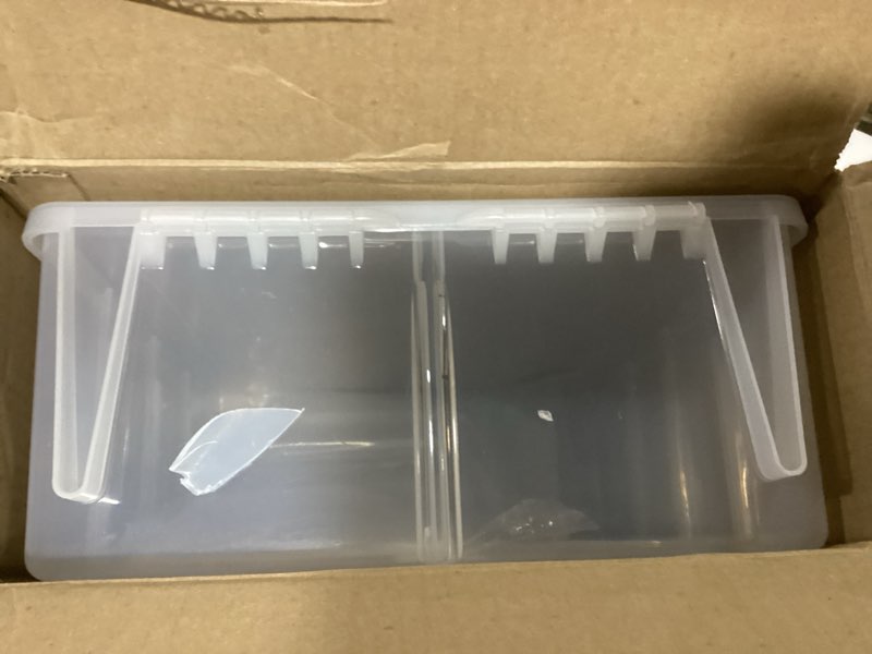 Condition photo showing Good Condition for best kept super satchel double deep compartment box - art storage with 8 removable compartments | smart closure for craft supplies, home & office improvement 8 removable dividers only