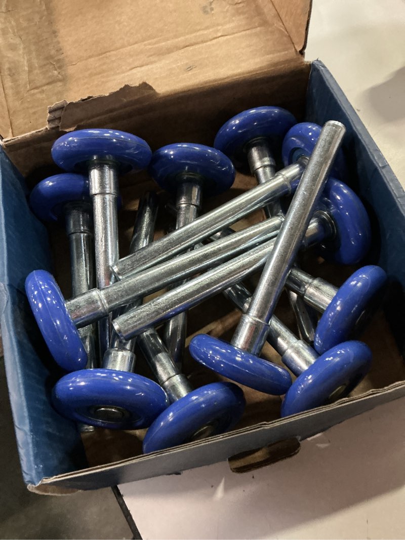 Condition photo showing Good Condition for xike 12 pack blue 2" nylon garage door roller 4" stem, quiet/durable and high load, use 6200-2rs double seals precision bearings.