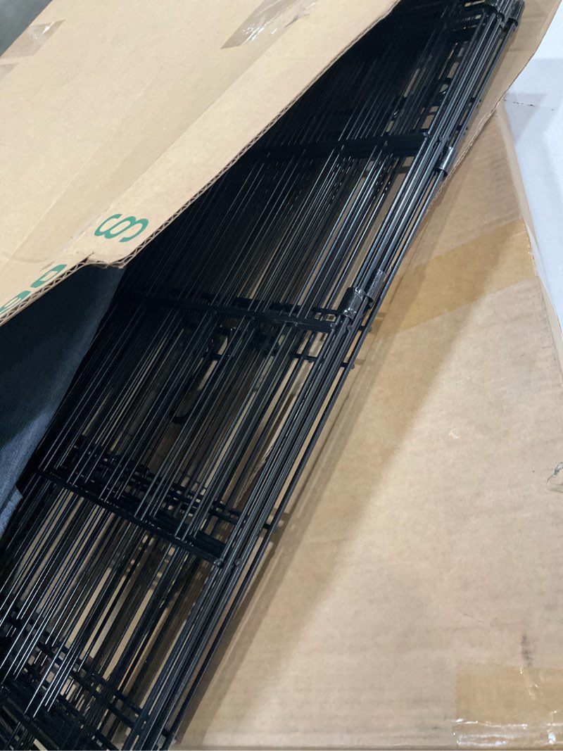 Condition photo showing Good Condition for petime foldable metal dog exercise pen/pet puppy playpen kennels yard fence indoor/outdoor 8 panel 24" w x 24" h with bottom pad (with bottom pad, 8 panels 24" h) playpen+bottom pad 8 panels 24"h
